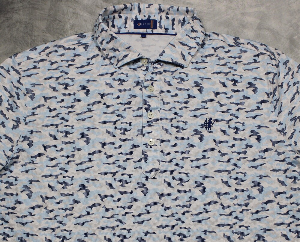 Stitch Golf Polo Short Sleeve Shirt Mens Large Camo